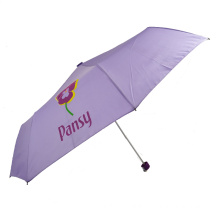 Outdoor customized penal aluminum shaft windproof 3folding umbrella with prints ads